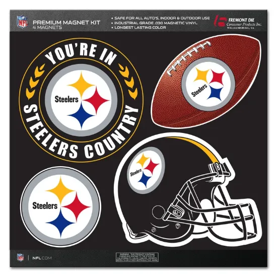 Picture of 4 piece magnet Kit - Pitsburgh Steelers
